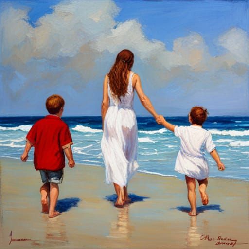 Faith, Hope, and Love: An Oil Painting