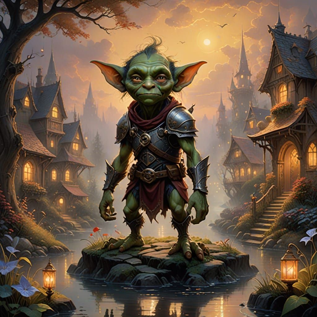 Ethereal Goblin in Whimsical Dreamscapes