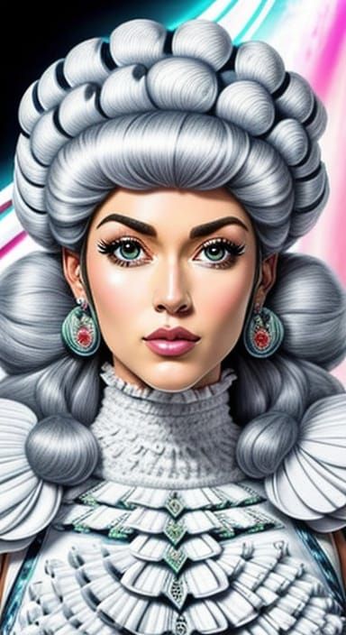 Symmetrical Ruffles Queen in Speed Racer Style