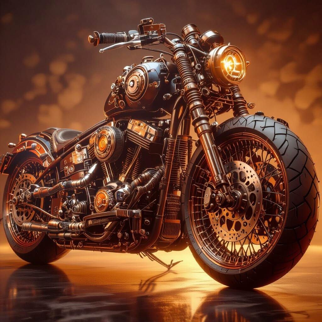 Steampunk Iron Horse Harley Davidson Motorcycle