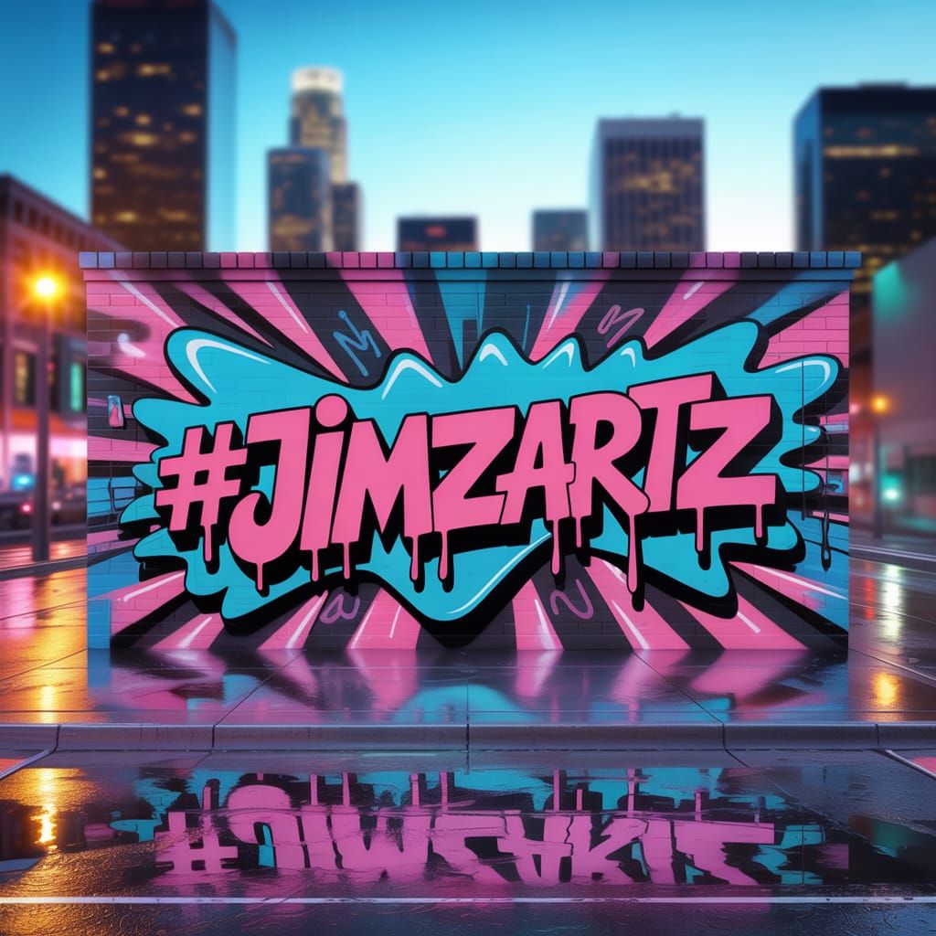 Graffiti Mural in Los Angeles in 3D Parallax