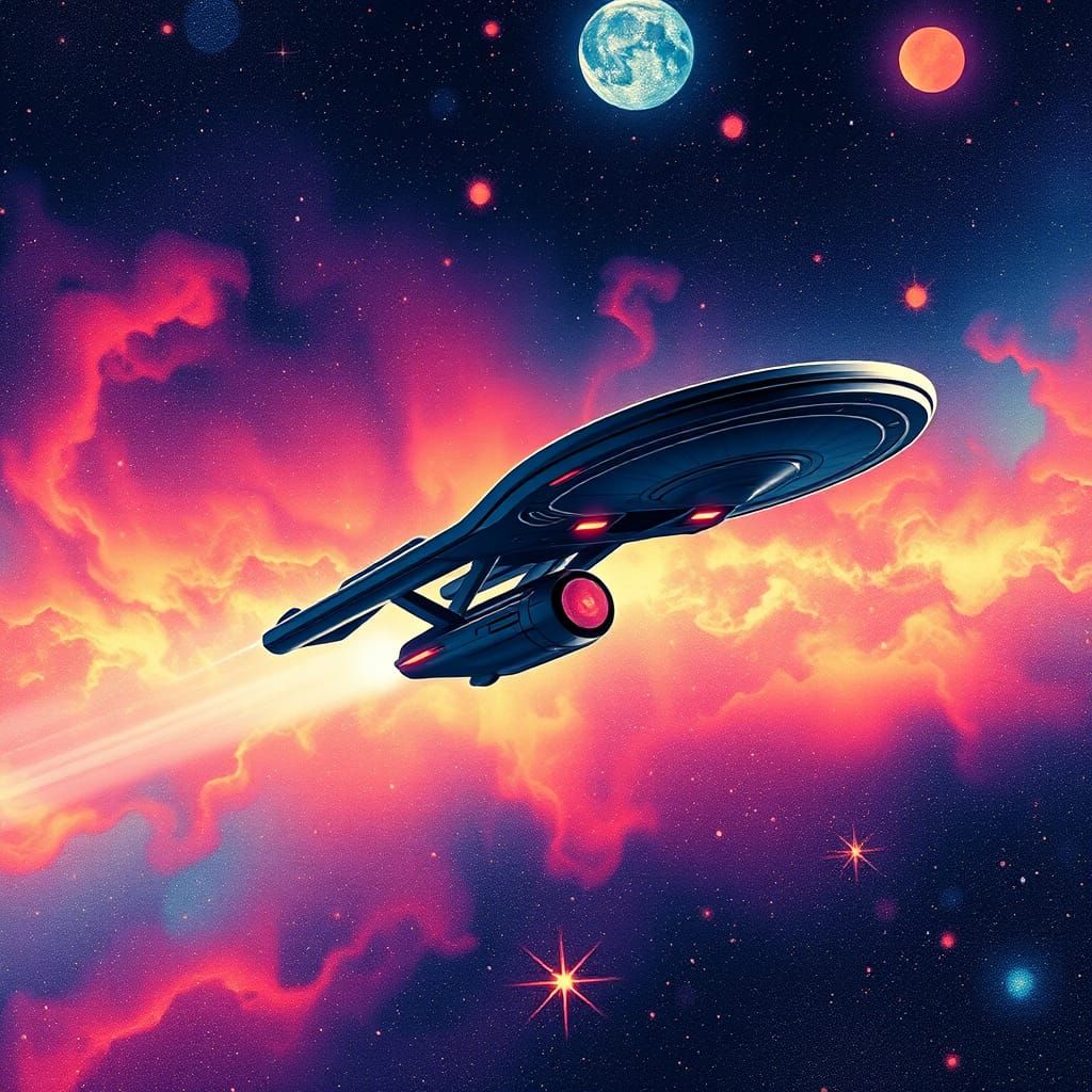 Enterprise as Ukiyo-e Woodblock Print