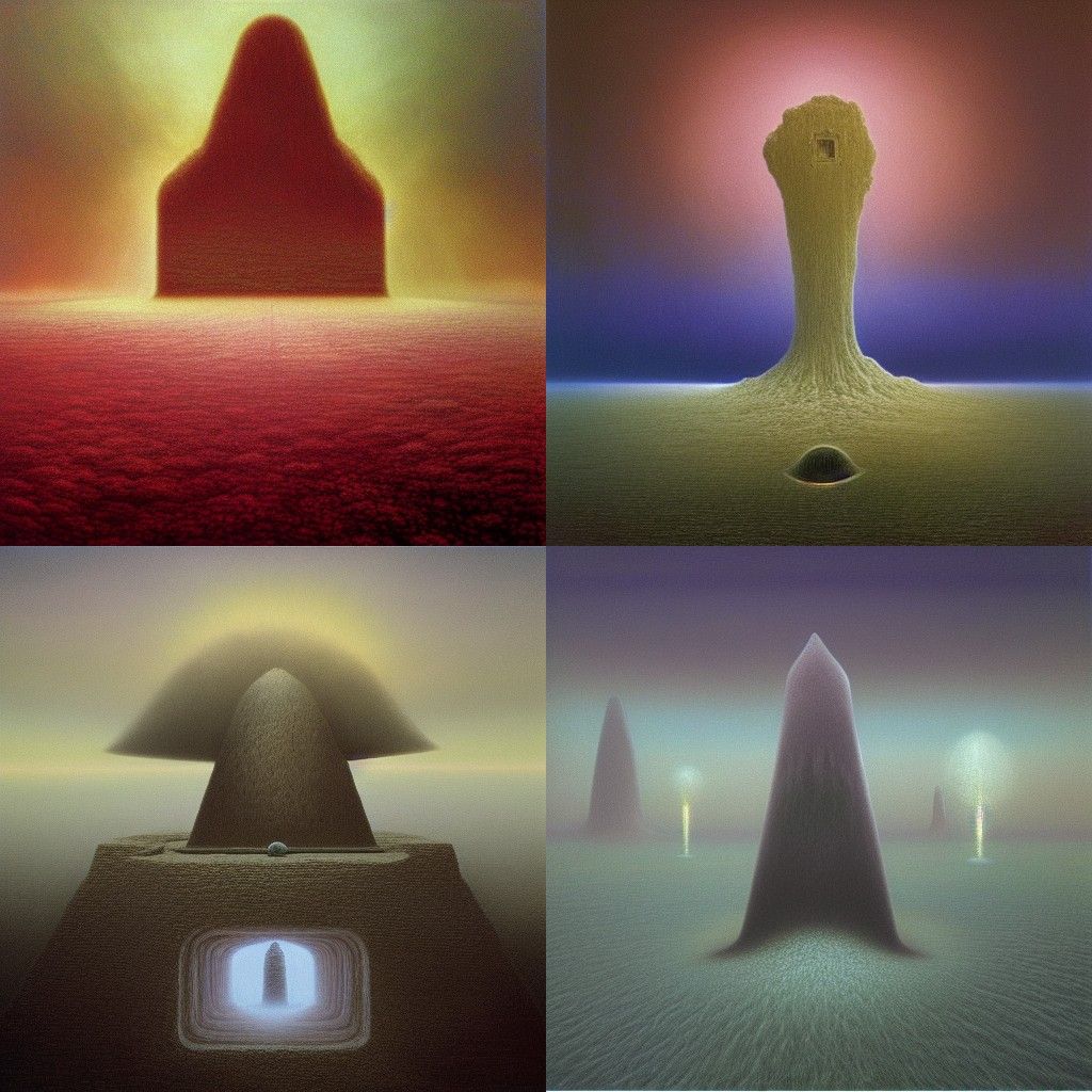 Beksiński-Inspired Psychedelic Ethereal Nightmare