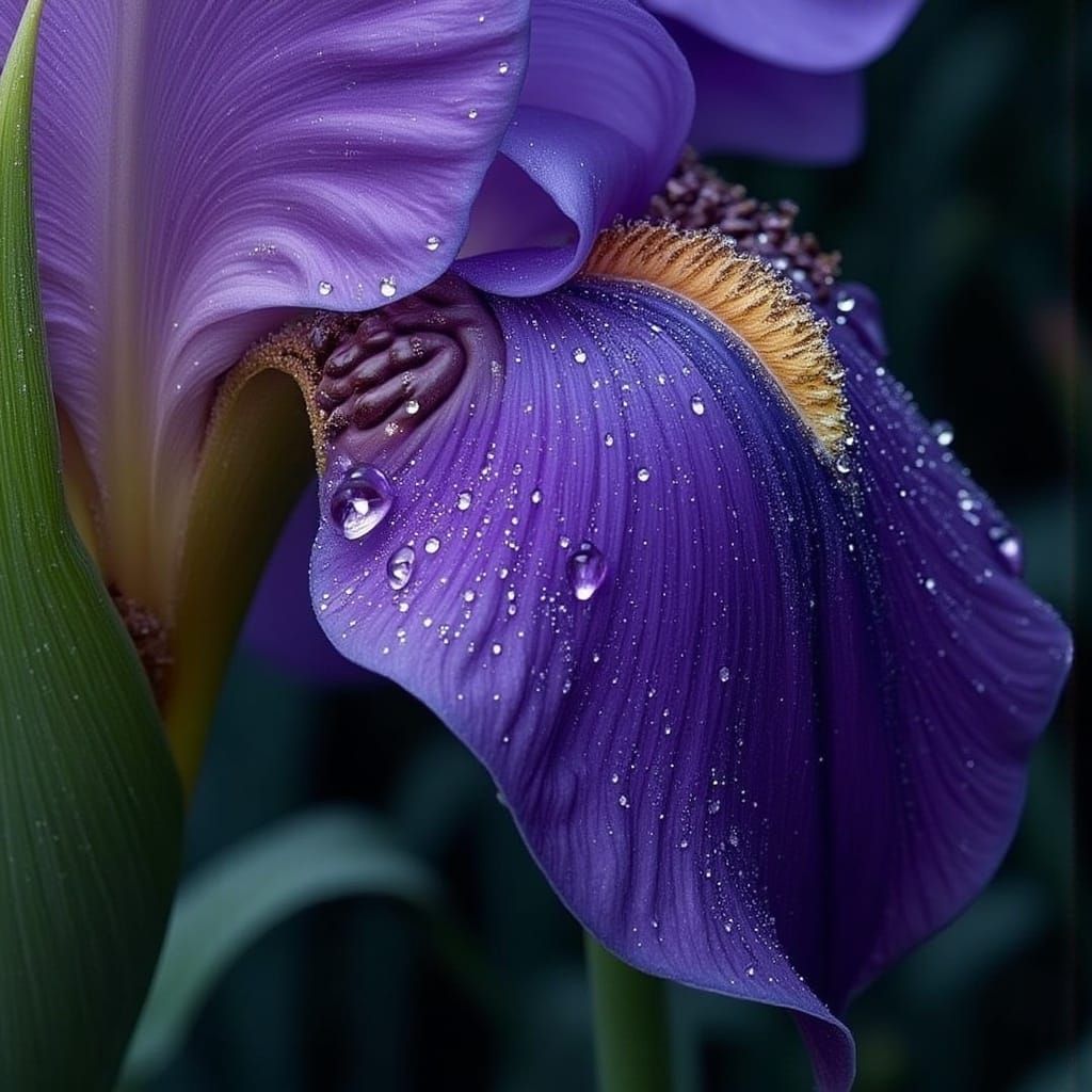 Dutch Masterpiece of a Purple Iris