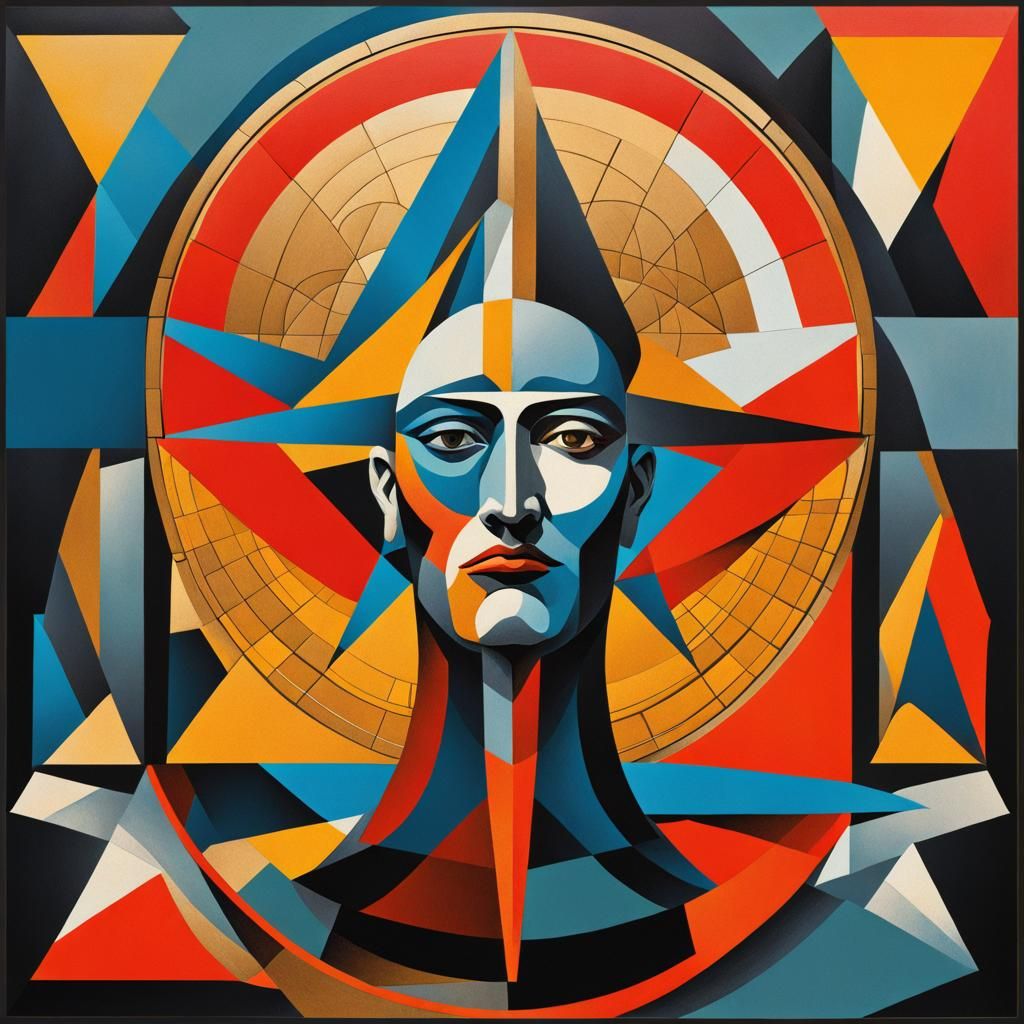 Pop Art Screen Print in Triadic Colors