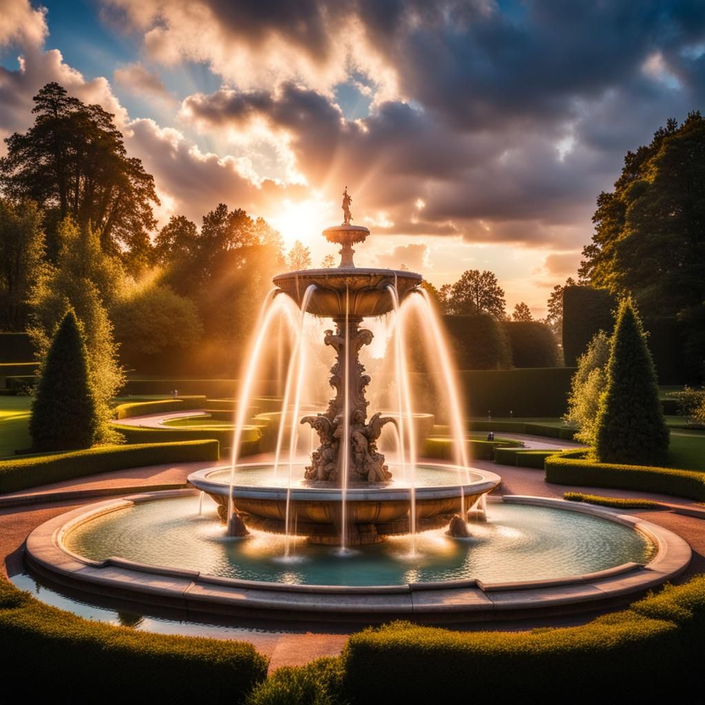 Museum Garden: Rococo Fountain Laser Light Show