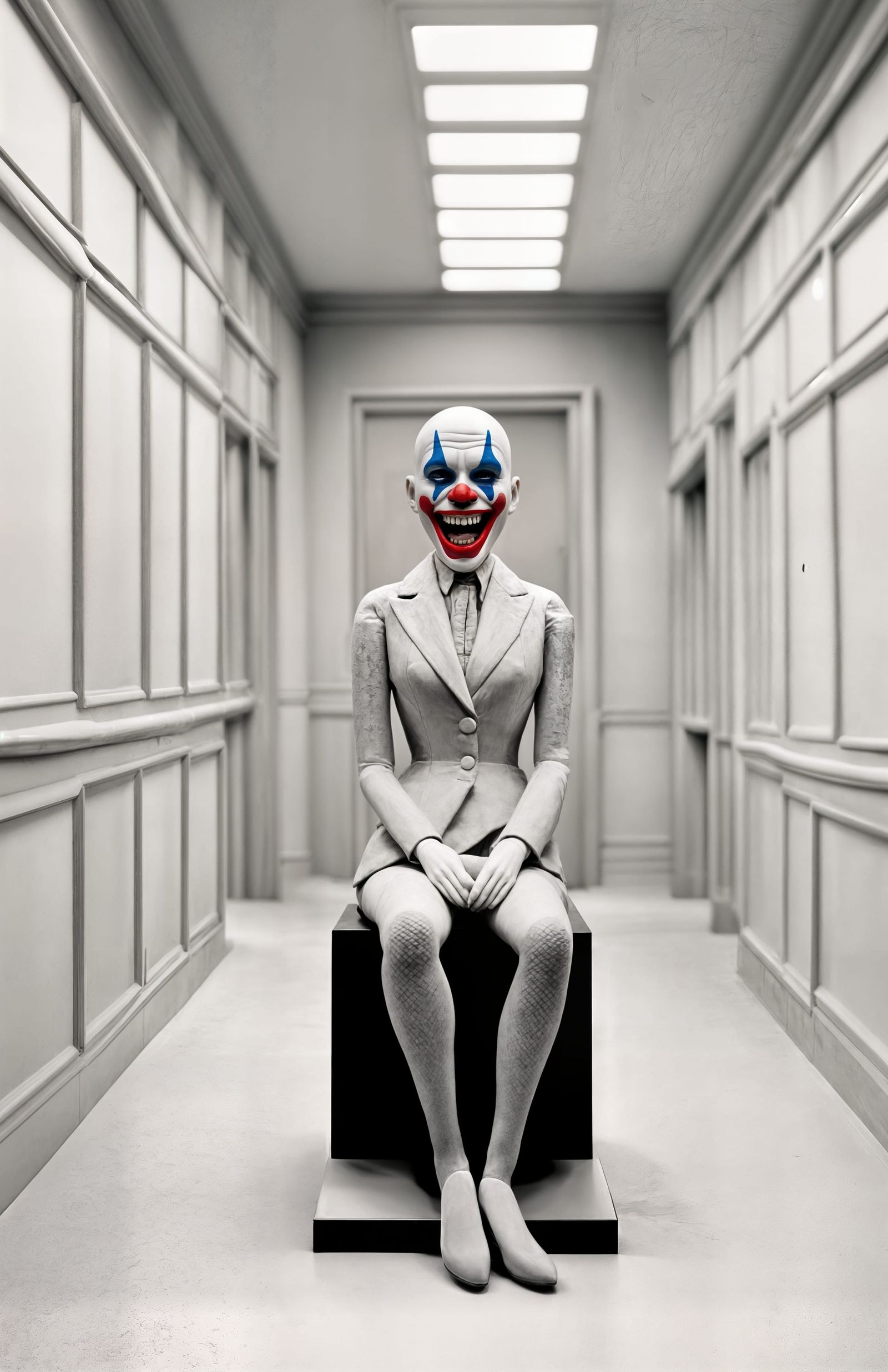 Monochrome Fine Art Photo: Mannequin in Porcelain Suit