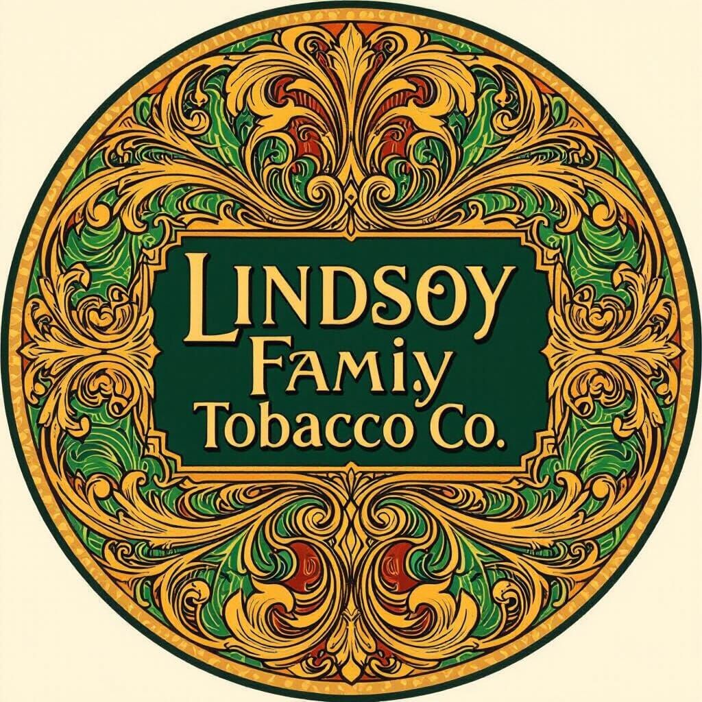 Ornate Cigar Band in Art Nouveau Style