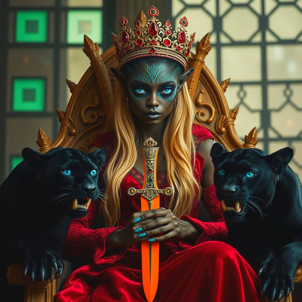 Ethereal Alien Queen in Cinematic Splendor