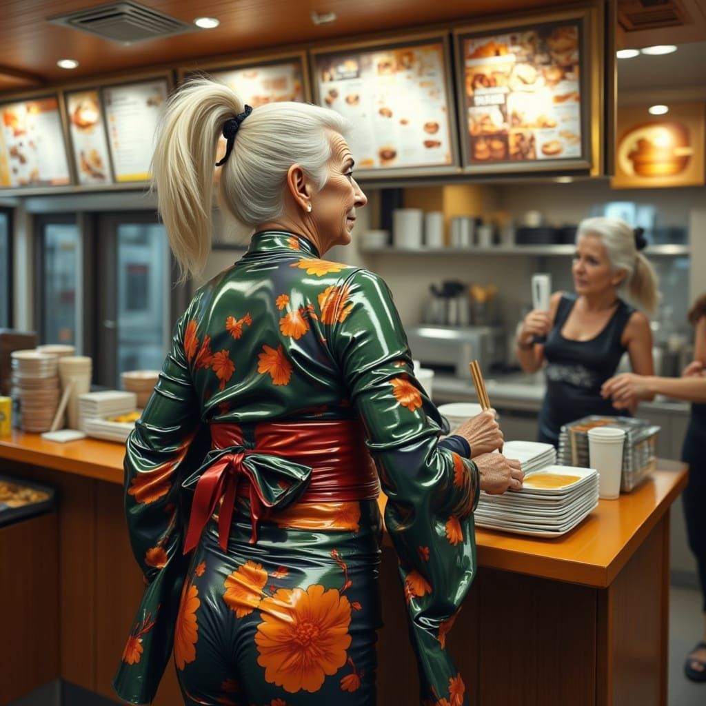 Thalia orders two Jumbo Burgers with fries and a Coke.