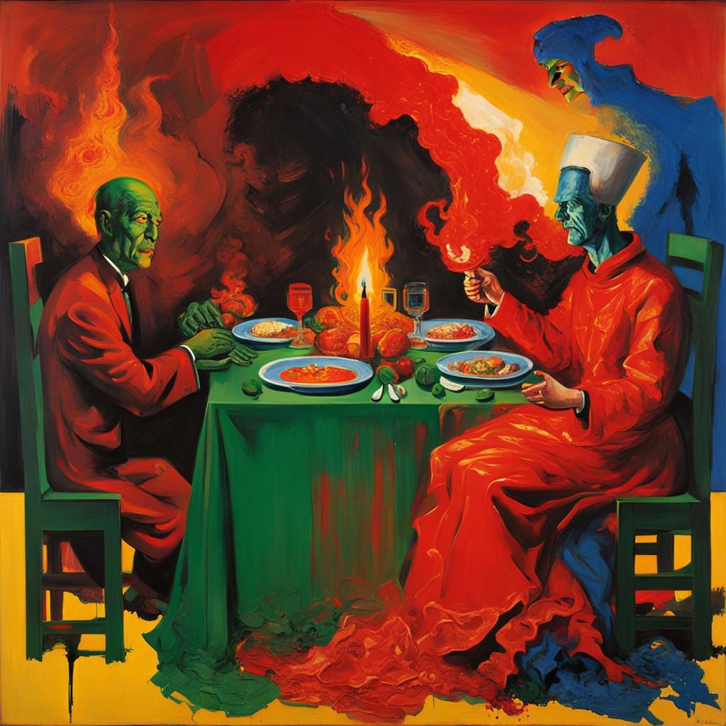 God the Mother and Satan's Surreal Dinner