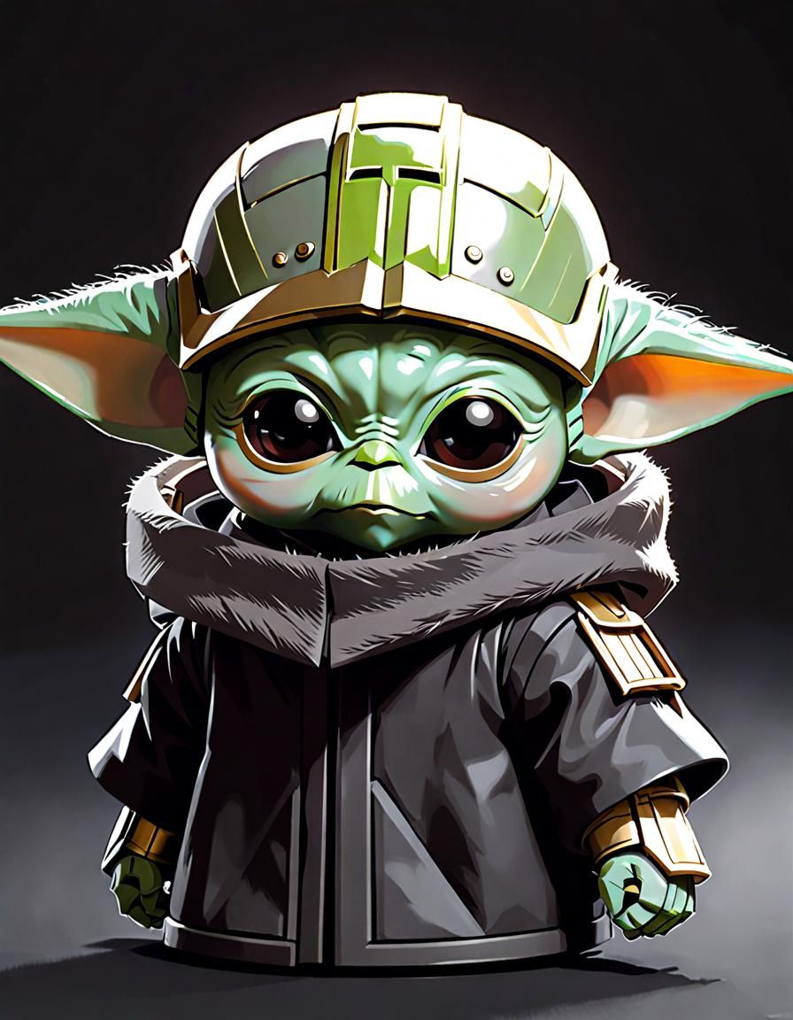 Helmet for Grogu (aka BabyYoda) if turned to the Dark Side