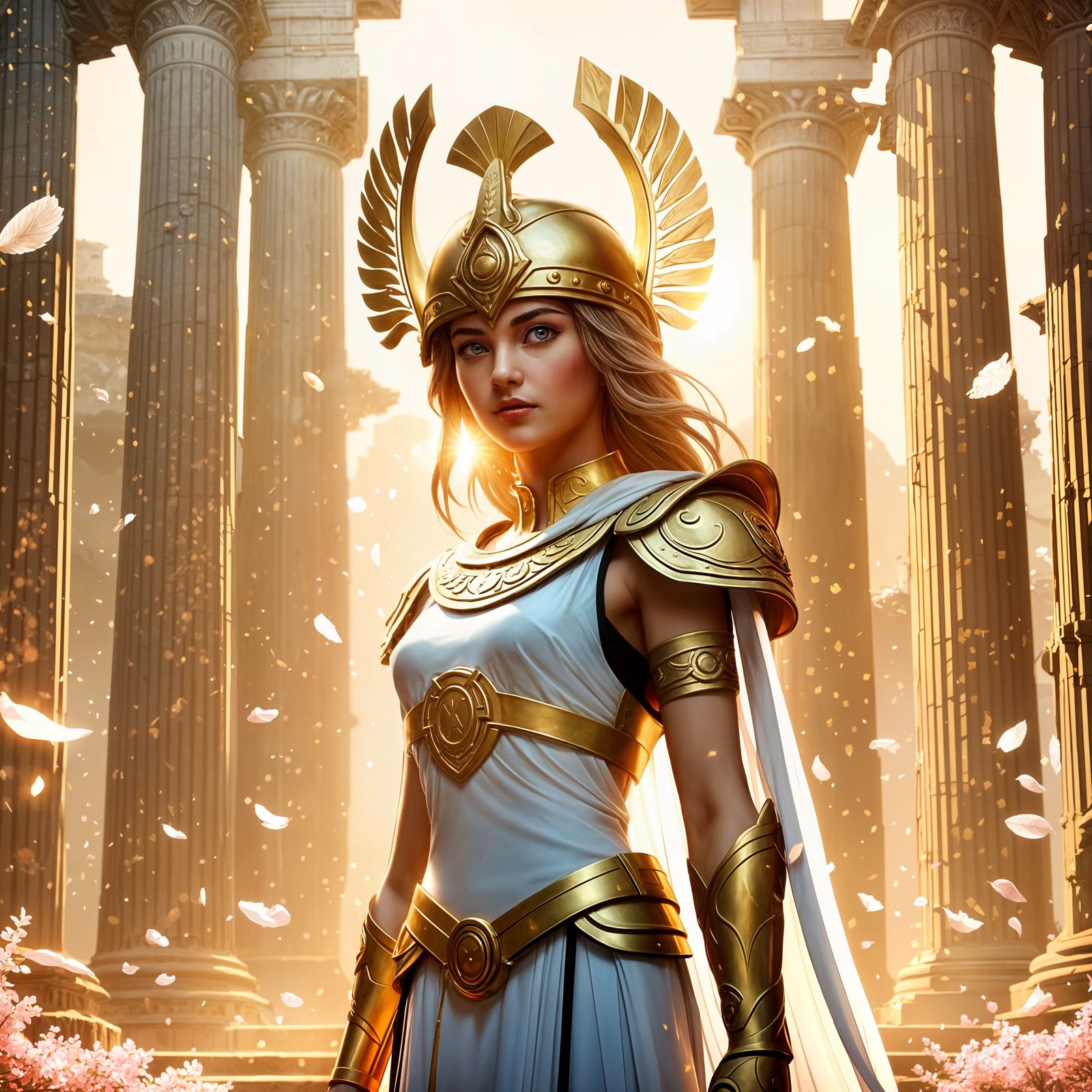 Athena, Goddess of Wisdom in Anime Style