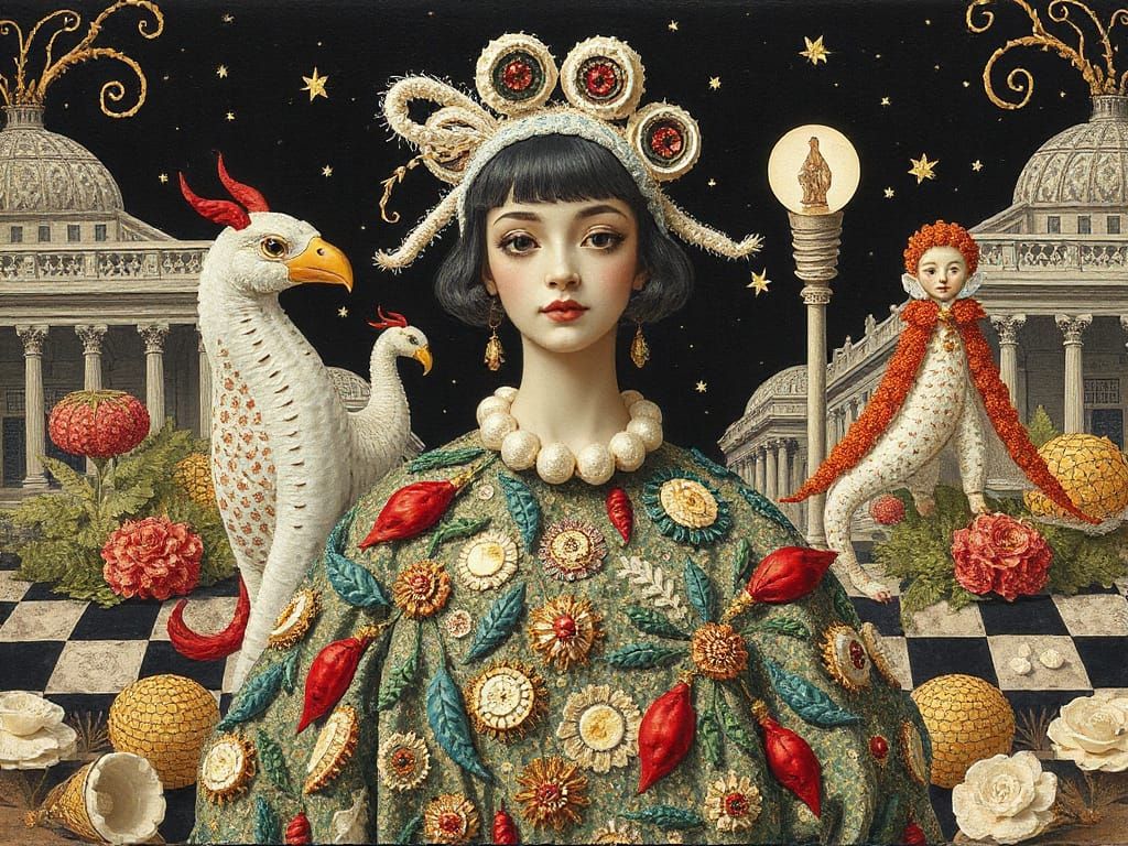 Architextual Couture Doodleblend Petrykivka Hyaline Poetic Quilling Melodramatic Lighting Fashion