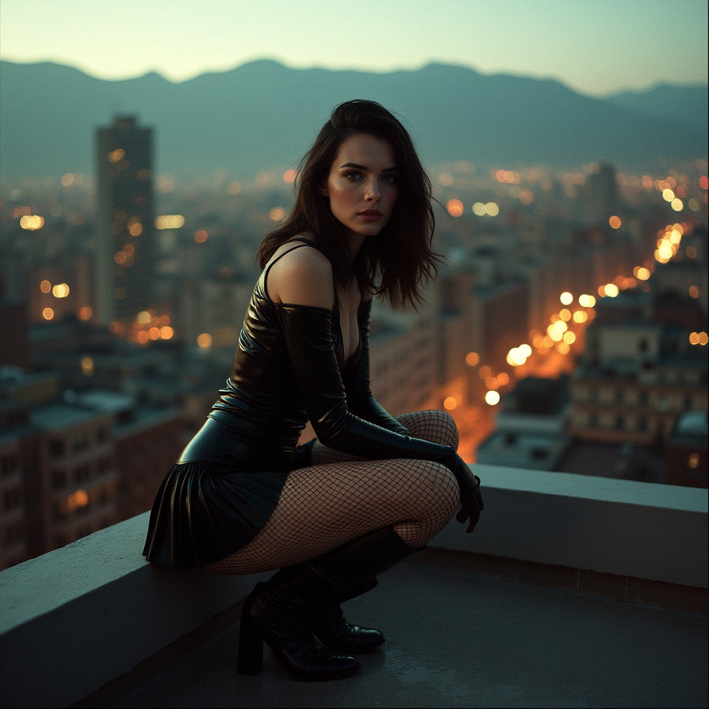 Anne Hathaway as Burglar on Santiago Rooftops