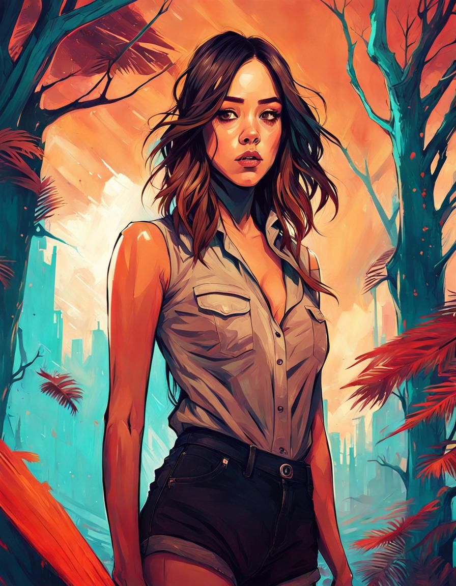 Dreamlike Portrait of Woman in Surreal Digital Art