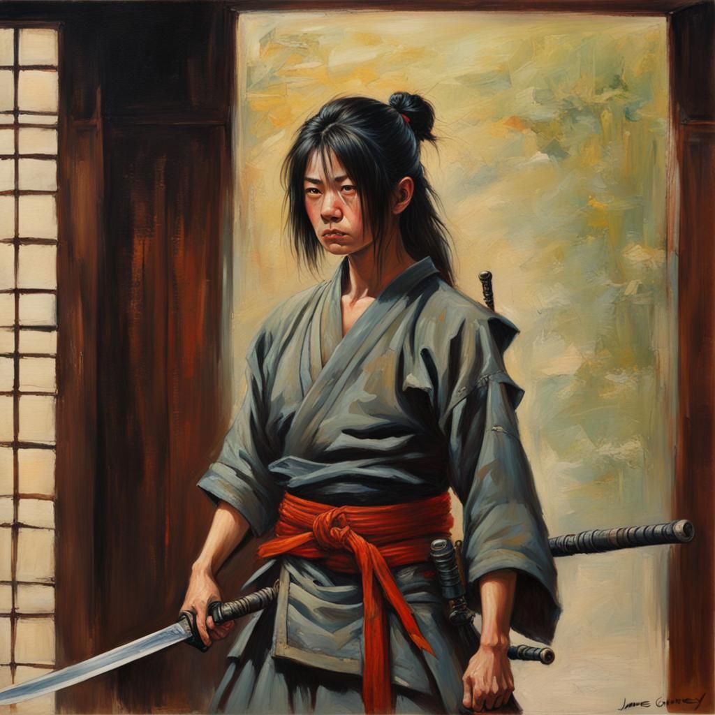 Katana as Oil Painting by James Gurney
