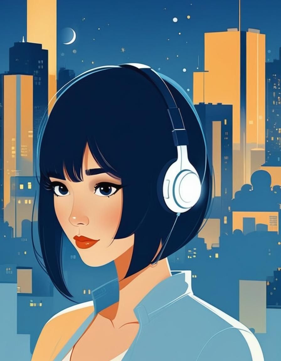 Digital Illustration of 'All Together Now' in Cel-Shaded Sty...