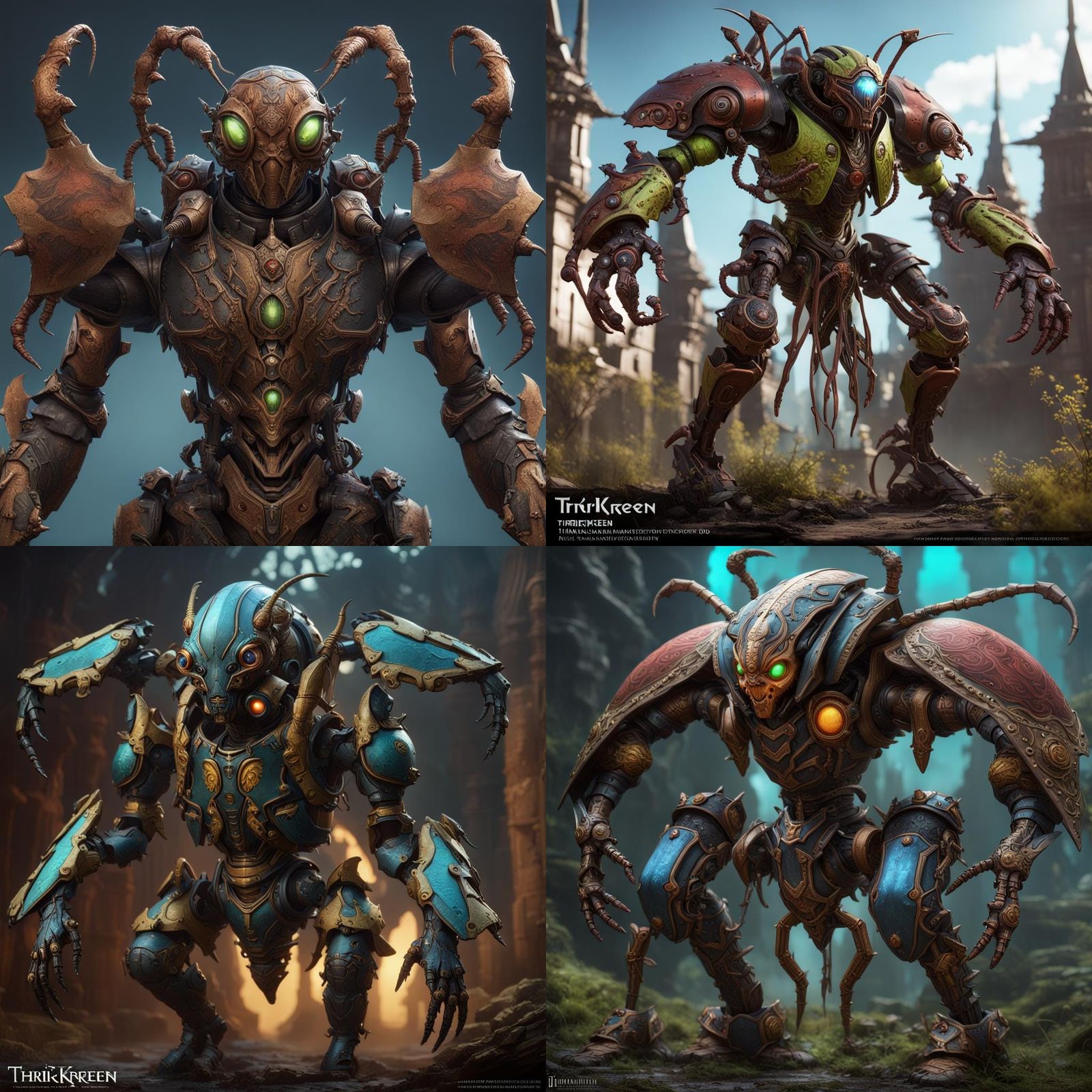 Thri-Kreen Artificer in Mechanized Fantasy Armor