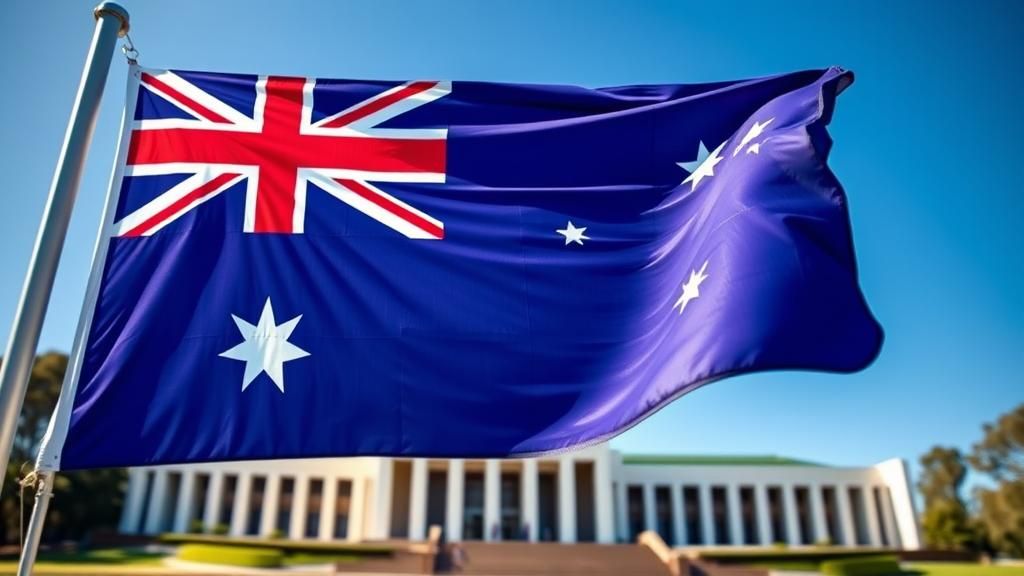 Revised Australian Flag Flies Over Parliament House