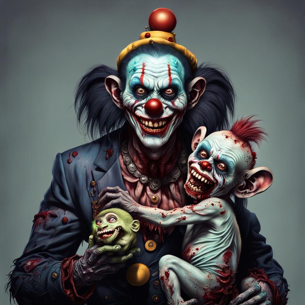 Zombie Monkey Monster Clown Burlesque Dancer