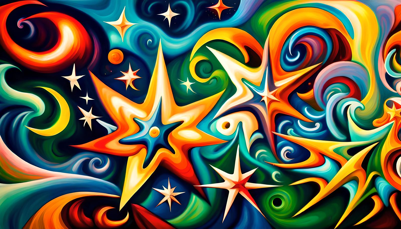 Swirling Star Beings in Plasma Maelstrom