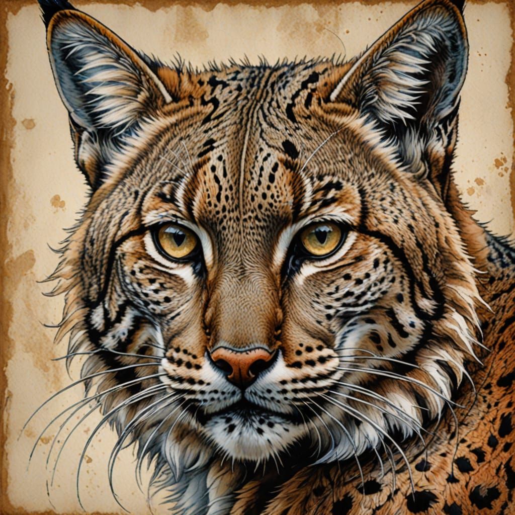 Bobcat Masterpiece in Renaissance Style