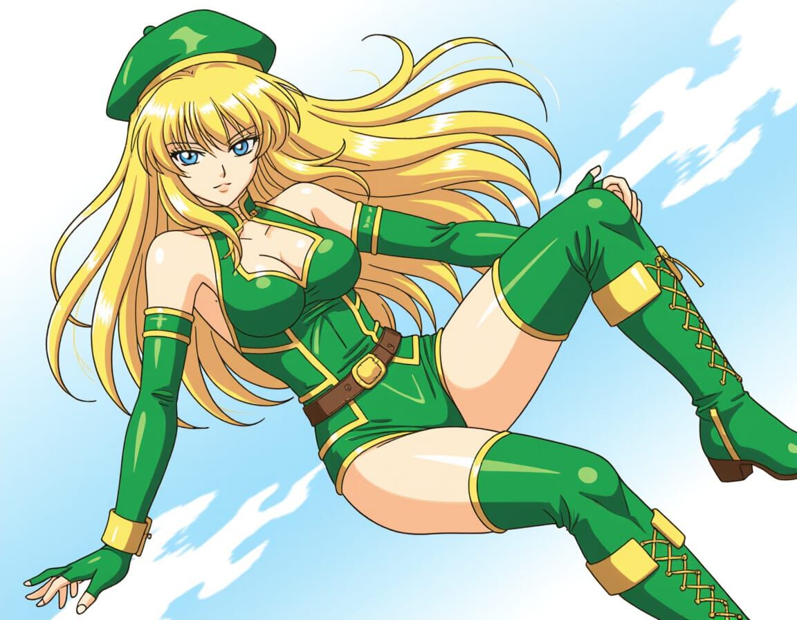 Floating Valkyrie Goddess in Video Game Art Style