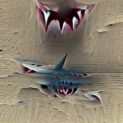 Menacing Demon Shark in Dark Waters
