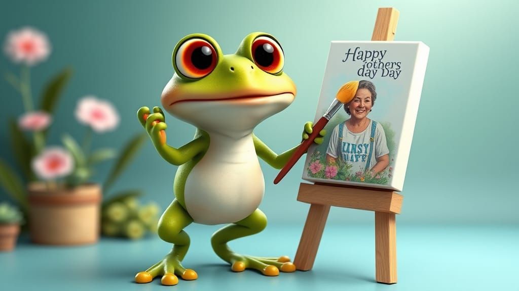 Joyful Frog Artist Celebrates Happy Mothers Day