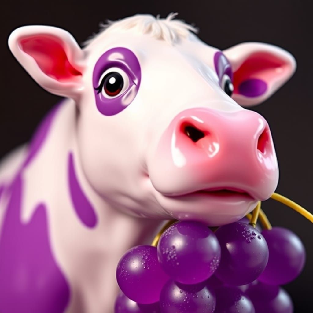 Purple Cow Enjoys Grape Laffy Taffy