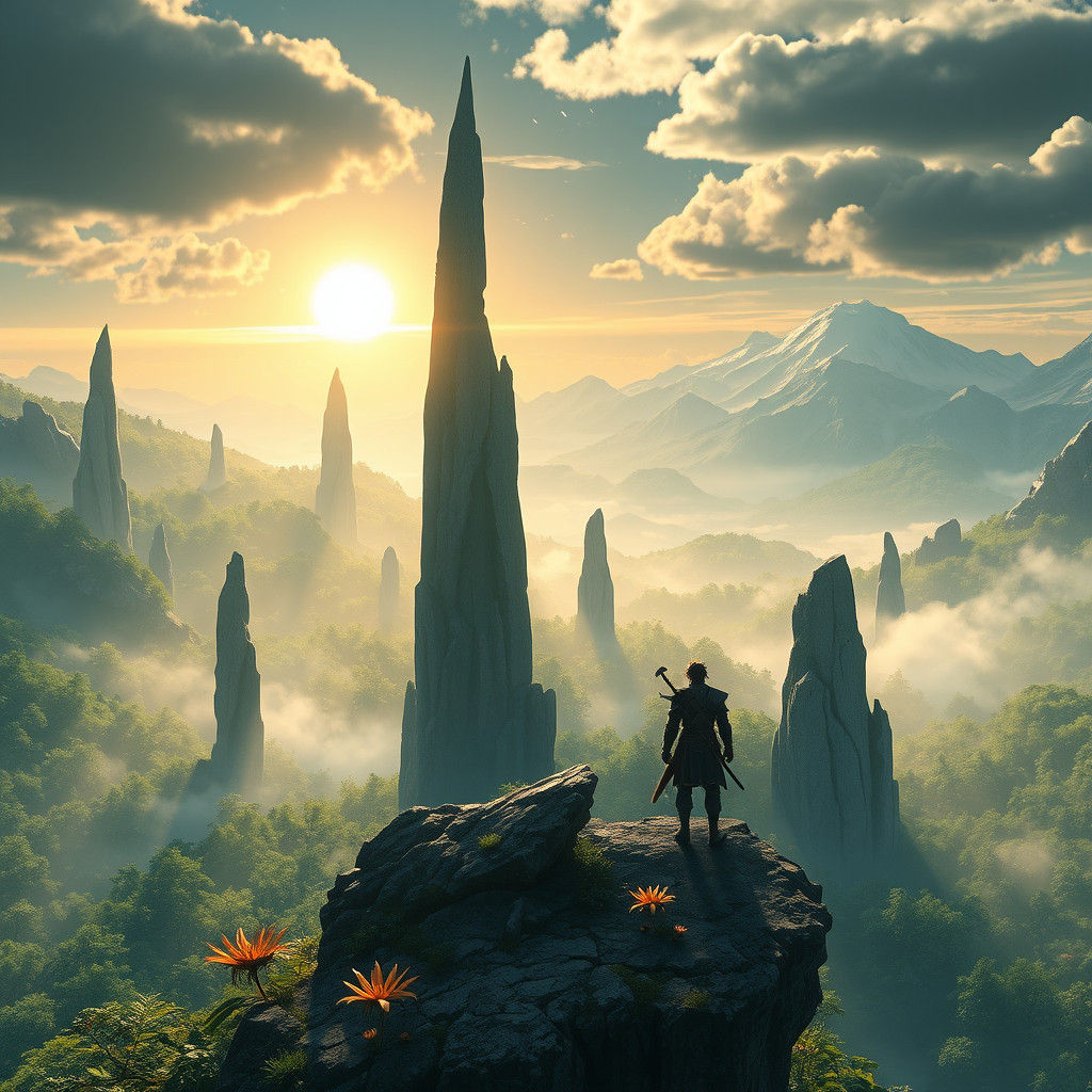 Mystical Realm: A Final Fantasy-Inspired Vista