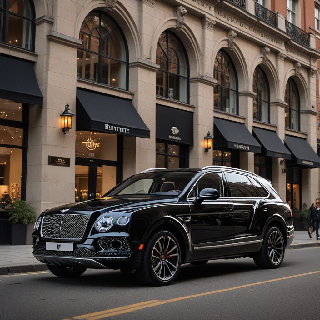 Luxury SUV in Cyberpunk-Inspired Beluga Black