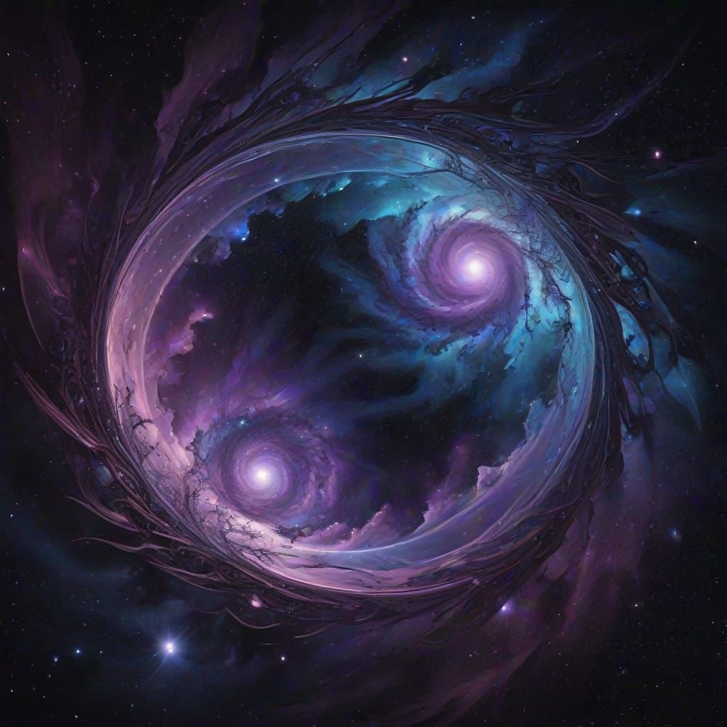 Cosmic Fractal Tapestry in Vibrant Hues