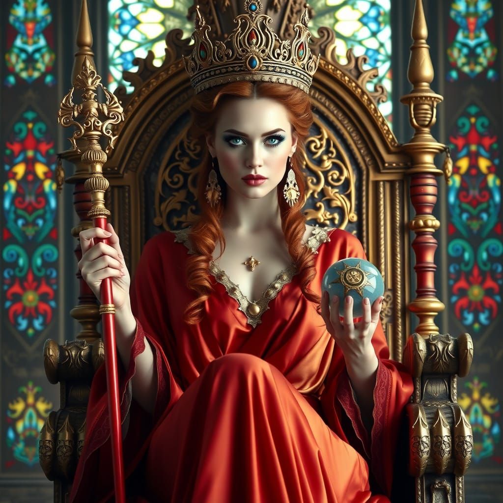 Ethereal Goddess Reigns in Gothic-Baroque Opulence