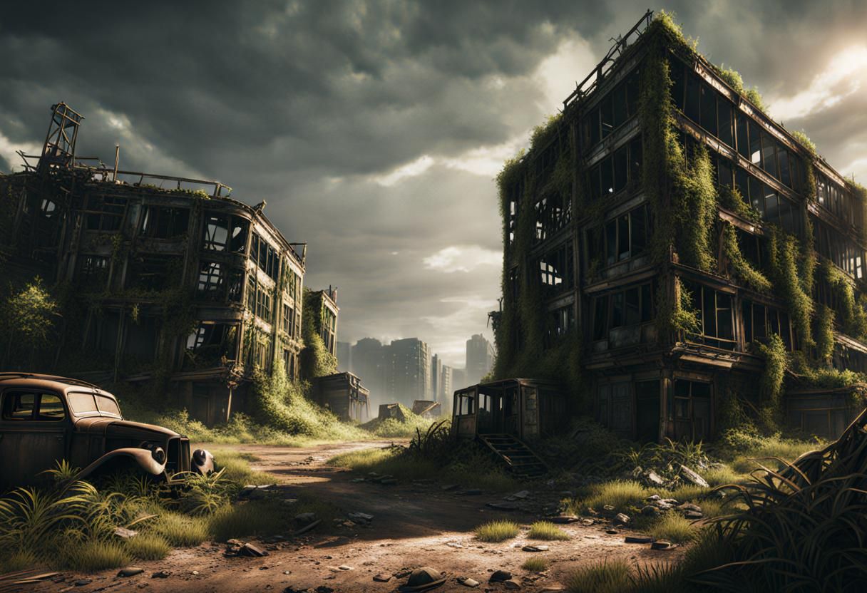 Post-Apocalyptic Wasteland: Abandoned Buildings in Dramatic ...