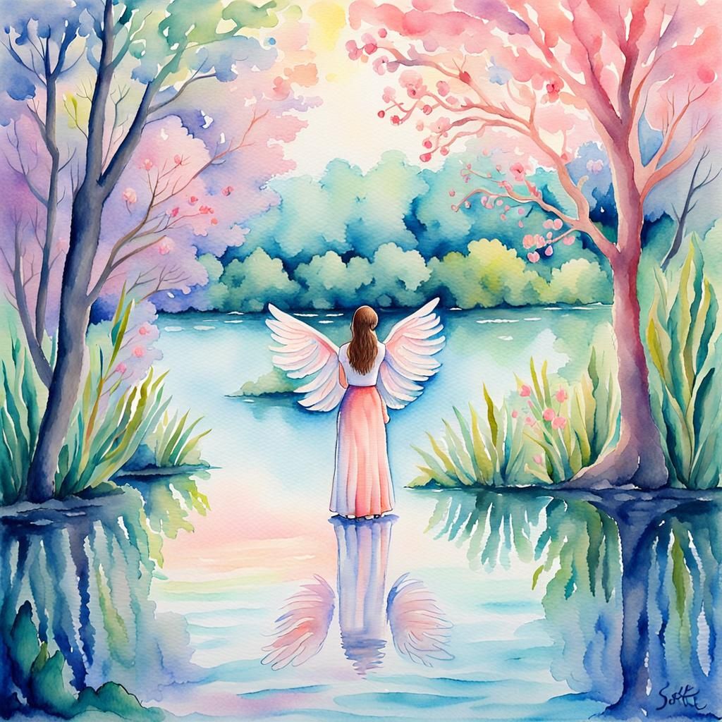 Beside the Lake,
If we all just had some Wings,
from artist Sara Catena, natural and creative instincts combined to crea...