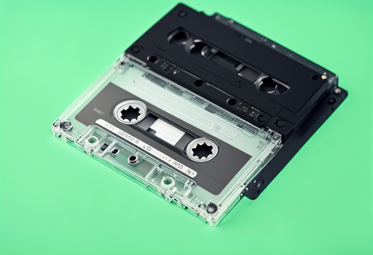 Hyperrealistic Cassette Tape for Music
