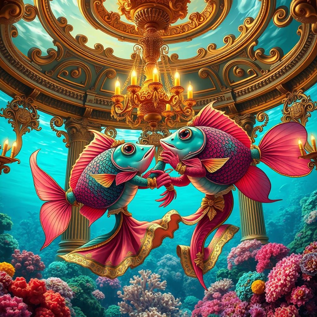 Baroque Underwater Ballroom in Tropical Paradise