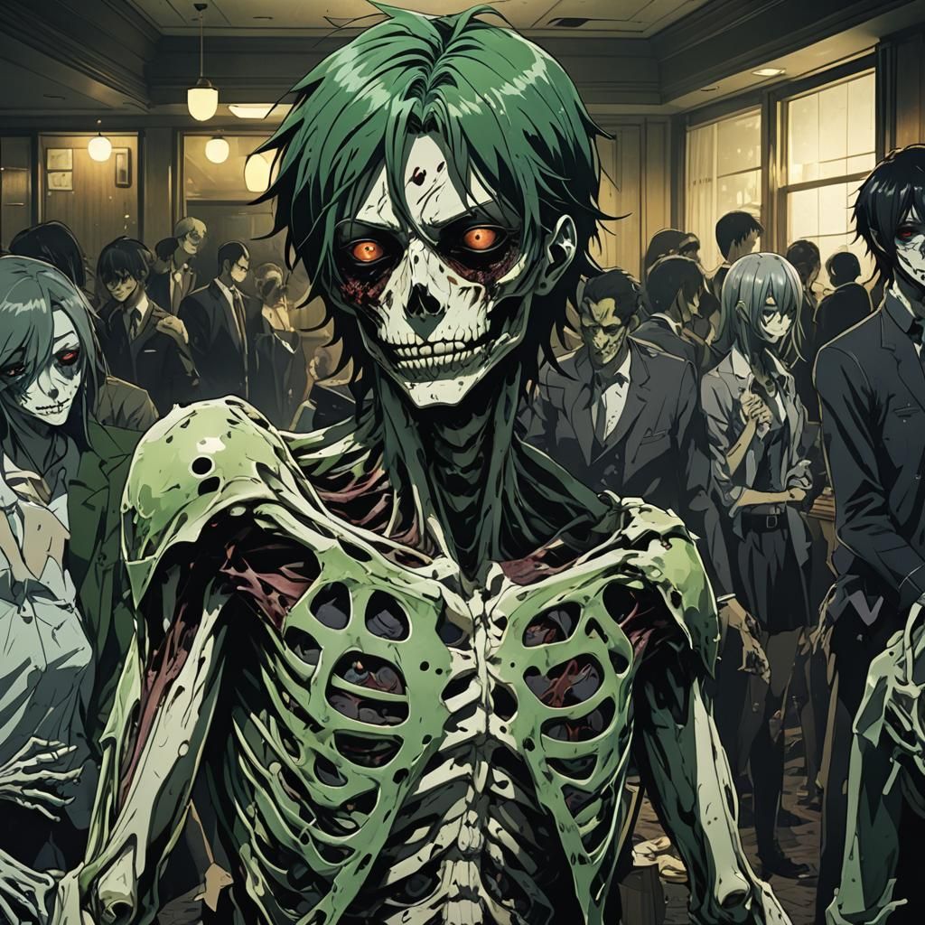 Living Dead Hotel Party in Anime Style