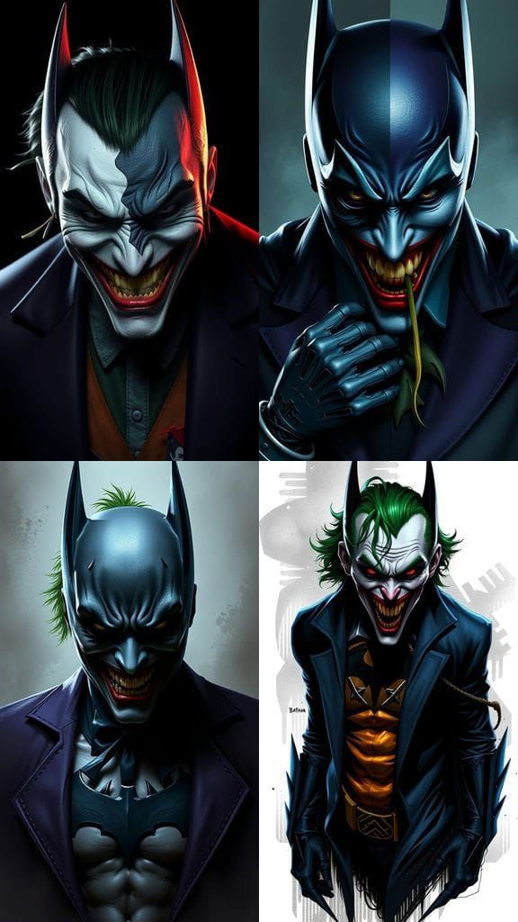 Eccentric Clown Vigilante: A Dark Fusion of Batman and Joker