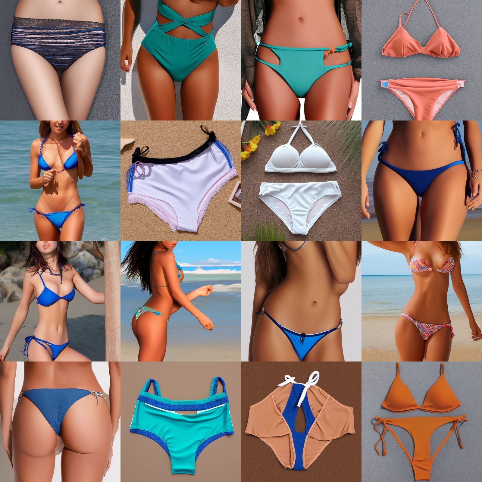 Beach Scene with G-String Bikini