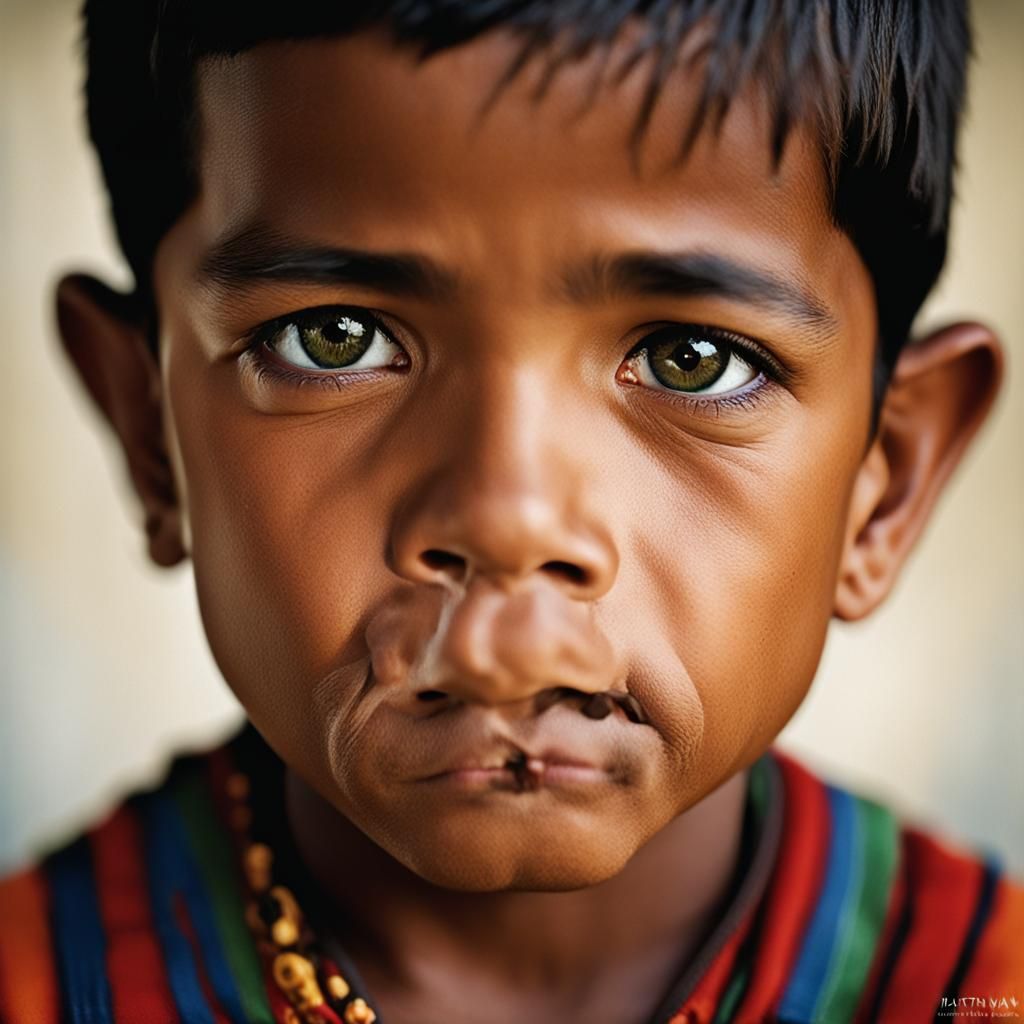 Striking Portrait of a Boy in Professional Style