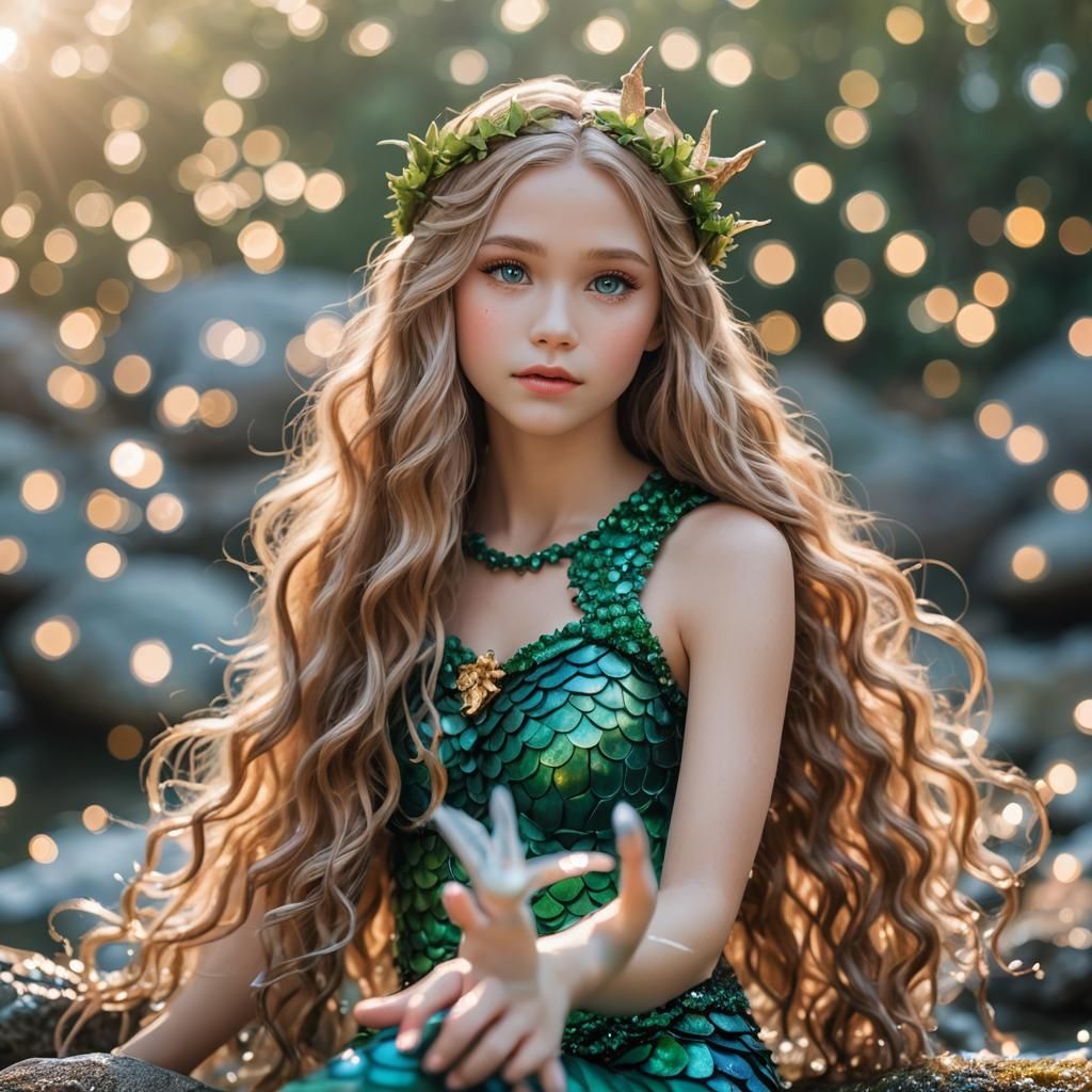 Enchanting Elf Mermaid in Natural Light