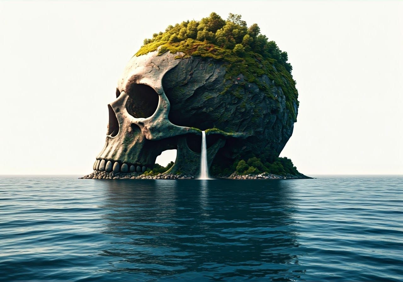 Epic Skull Island Landscape in Cinematic Film Style