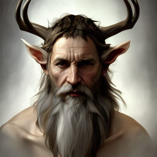 Fantasy Druid Portrait in Baroque Style