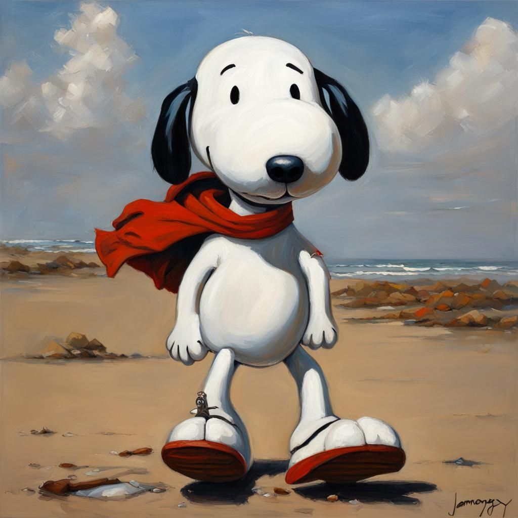 Snoopy in Oil Painting Style by Gurney