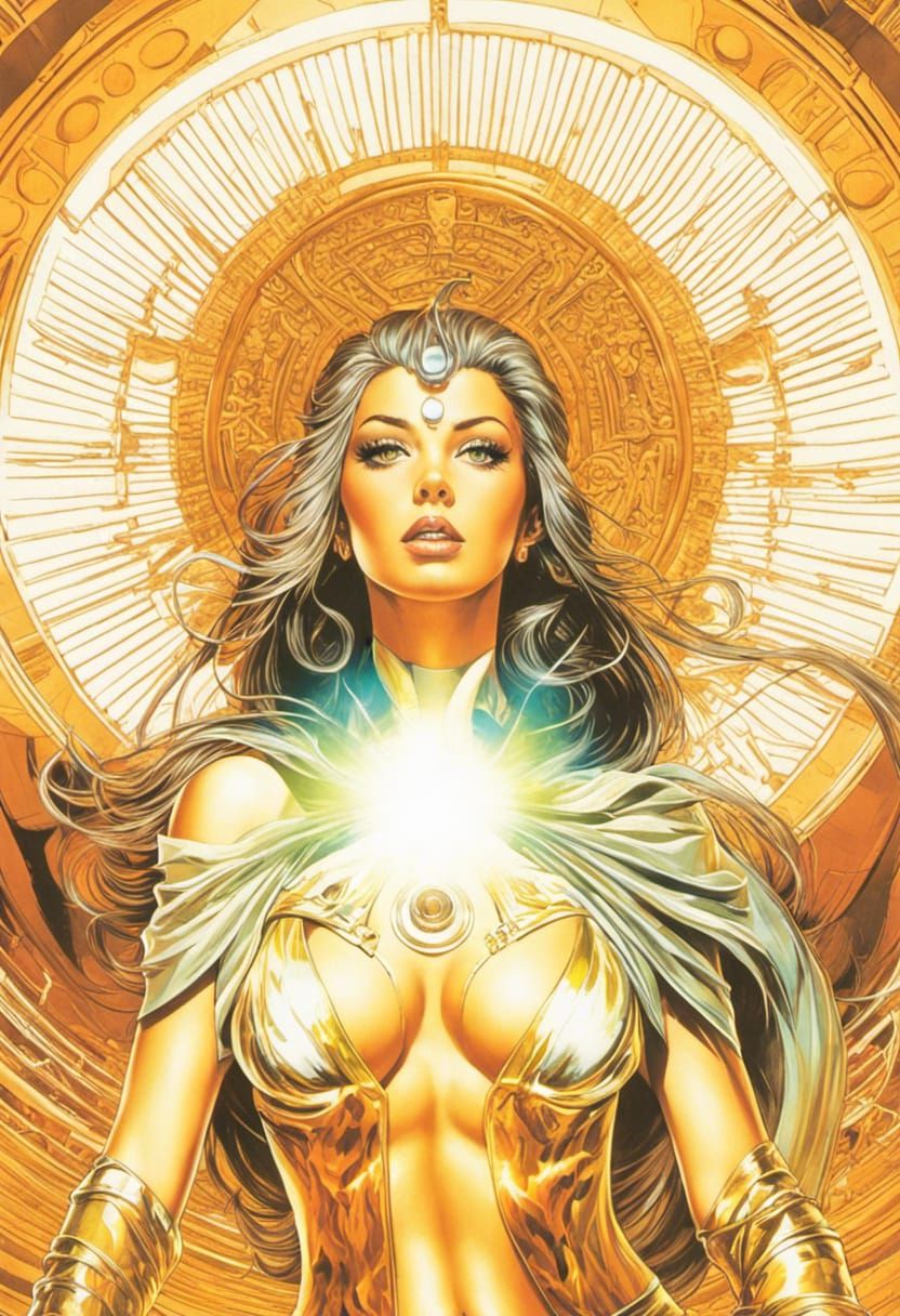 Ethereal Woman's First Invisibility, in 80s Comic Style