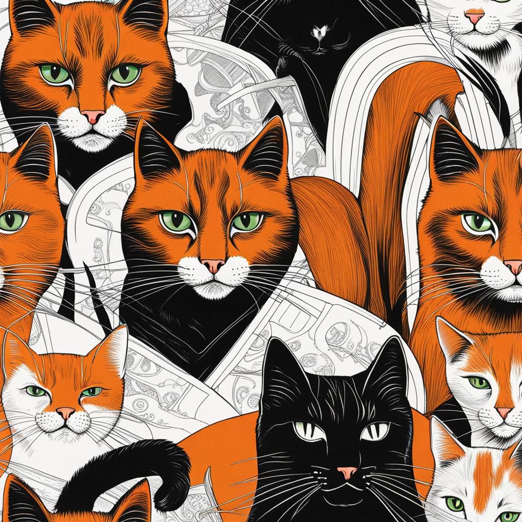 Ginger Cat with Black Leather: A Catwoman Scene