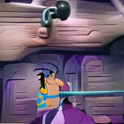 Kronk Pulls the Wrong Lever: A Cartoon Scene